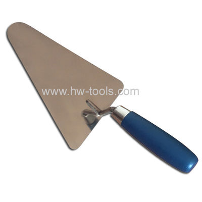 Stainless steel bricklaying trowel